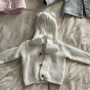 Carter's Baby Hooded Cardigan - White